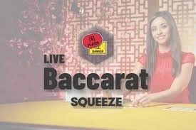 Baccarat Squeeze slot visual from Evolution available on lemonkasyno-pl.pl