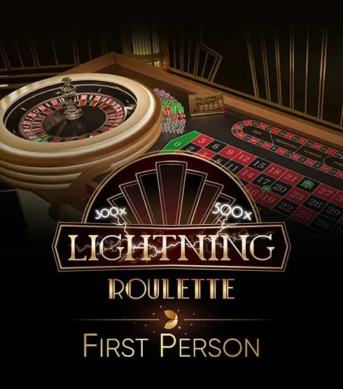 First Person Lightning Roulette online game logo by Evolution on lemonkasyno-pl.pl