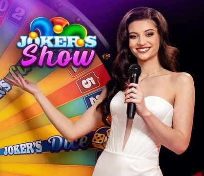 Joker’s Show slot logo by Skywind Group at Lemon Casino