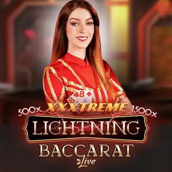 Live Dealer logo of Lightning Baccarat from Evolution at Lemon Casino